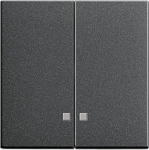 Лицевая панель Gira System55 для 2-кл. выключателя с подсветкой антрацит фото Лицевая панель Gira System55 для 2-кл. выключателя с подсветкой антрацит картинка